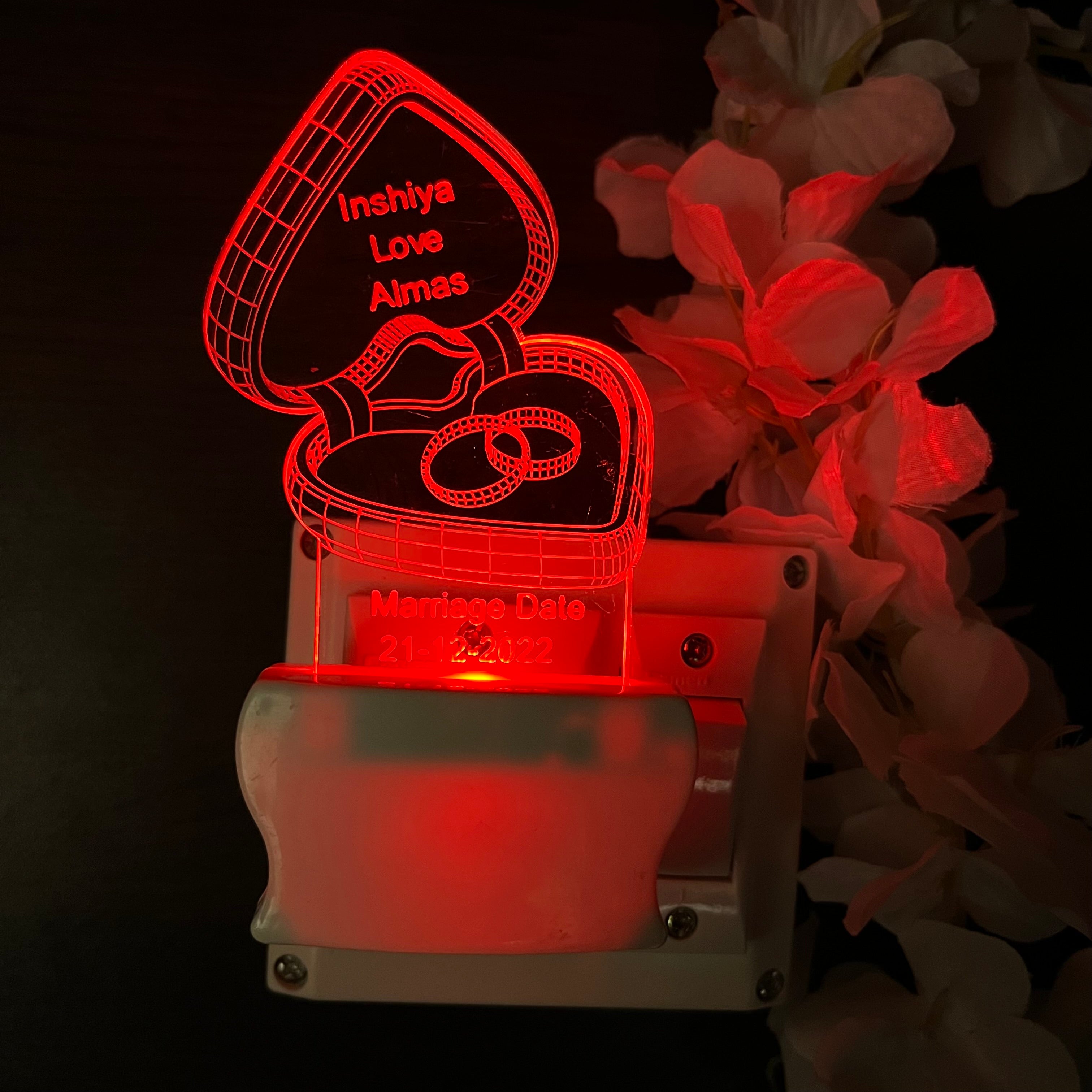 Personalised Engagement  Plug in Lamp