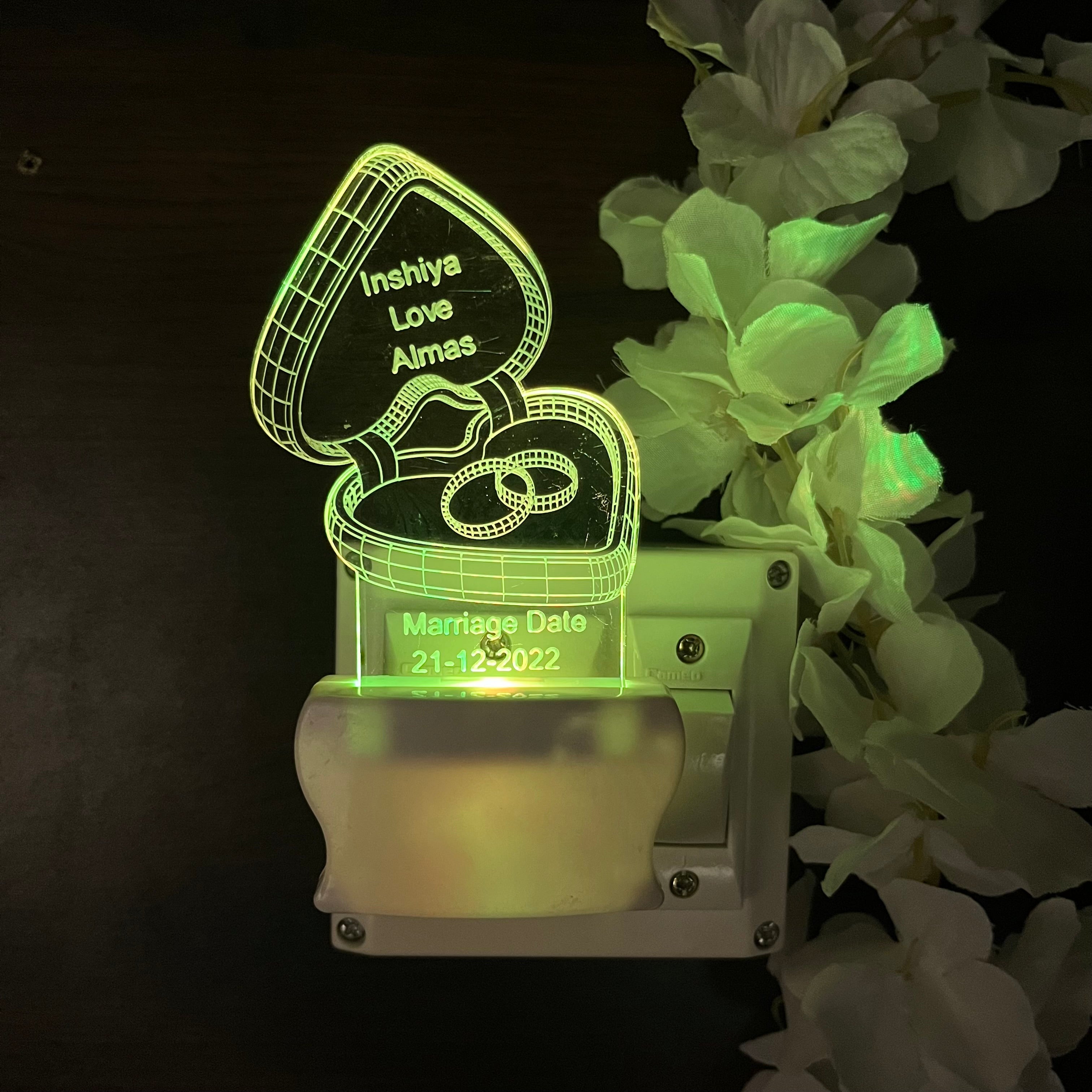 Personalised Engagement  Plug in Lamp