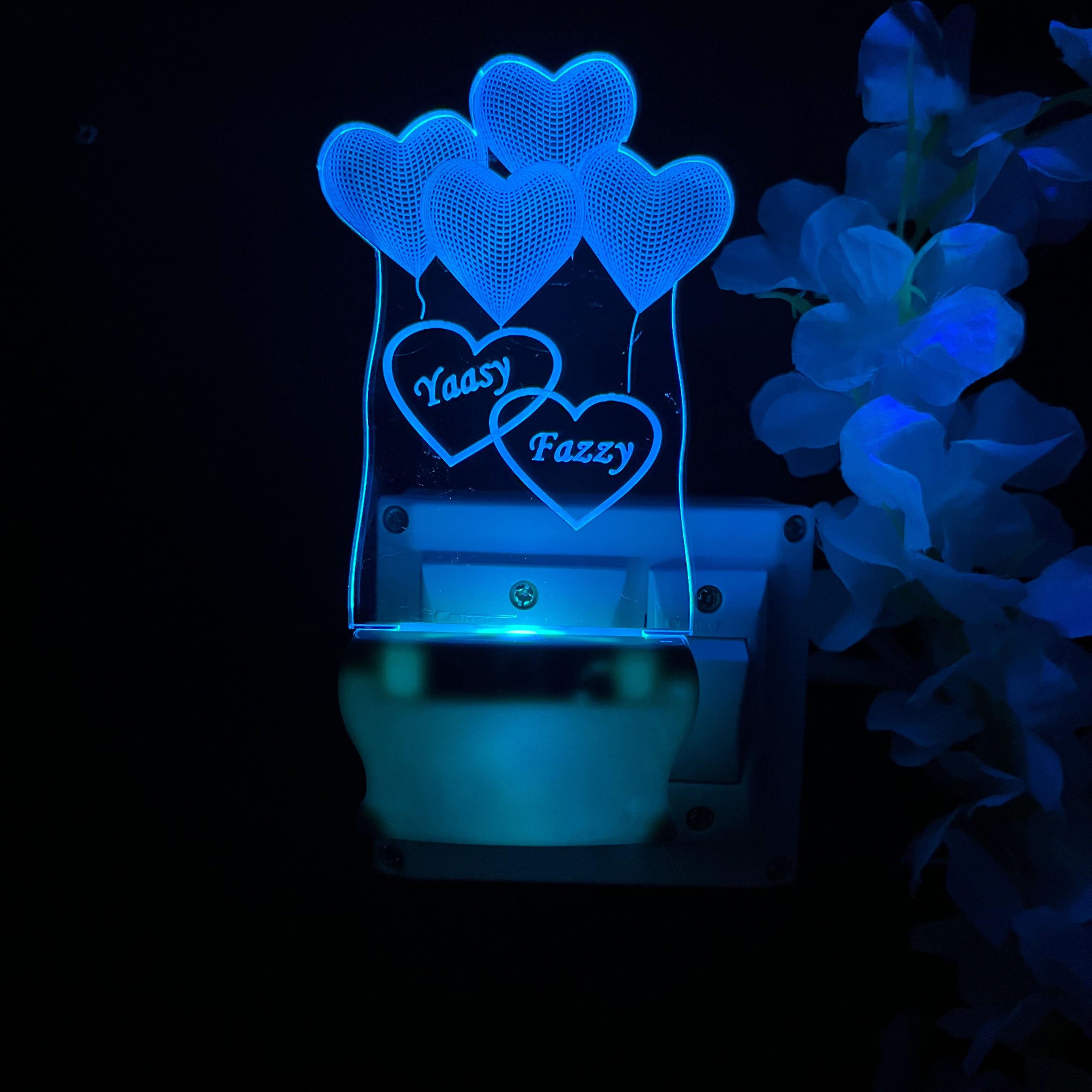 love heart Personalize 4Heart with Plug in Lamp