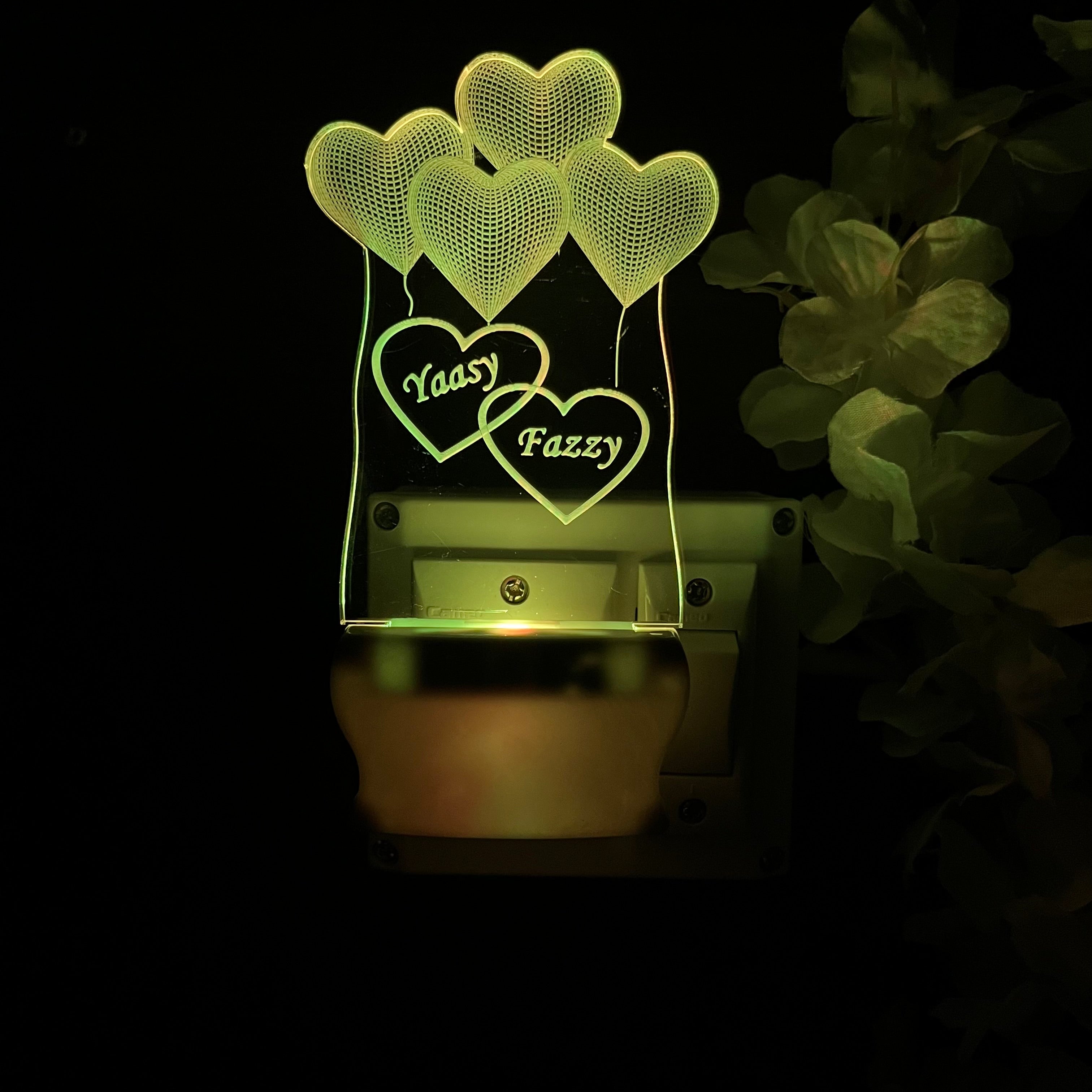 love heart Personalize 4Heart with Plug in Lamp