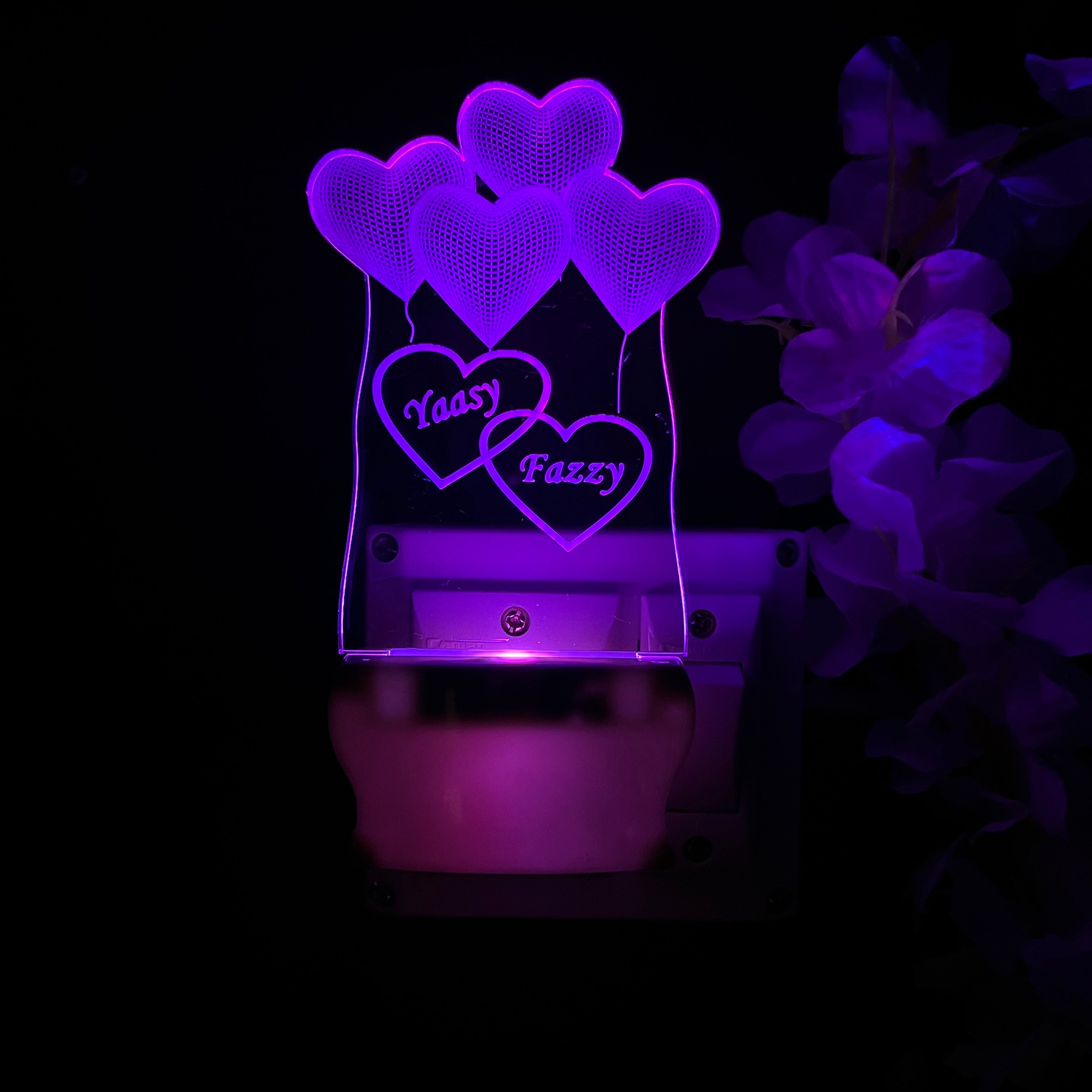 love heart Personalize 4Heart with Plug in Lamp