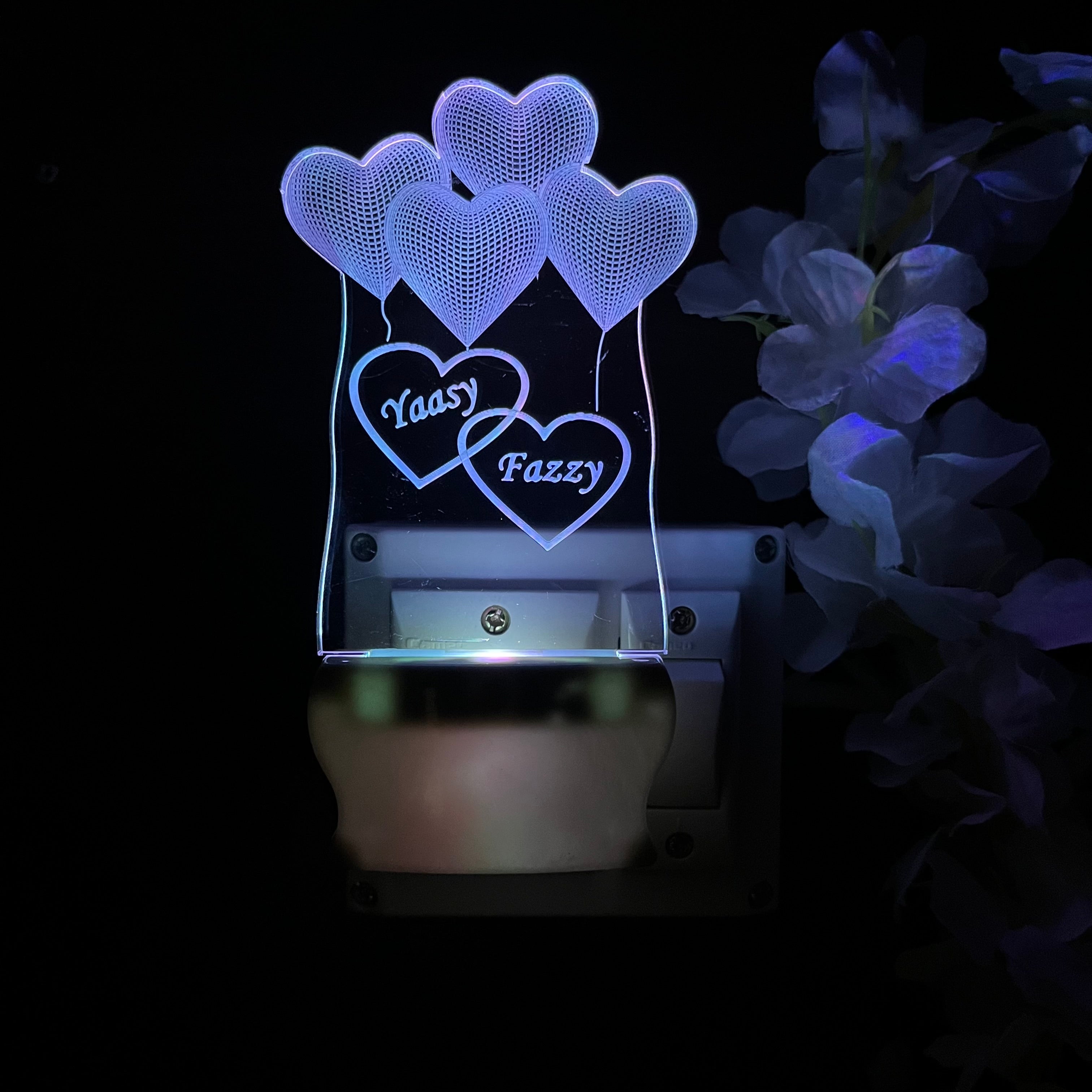 love heart Personalize 4Heart with Plug in Lamp