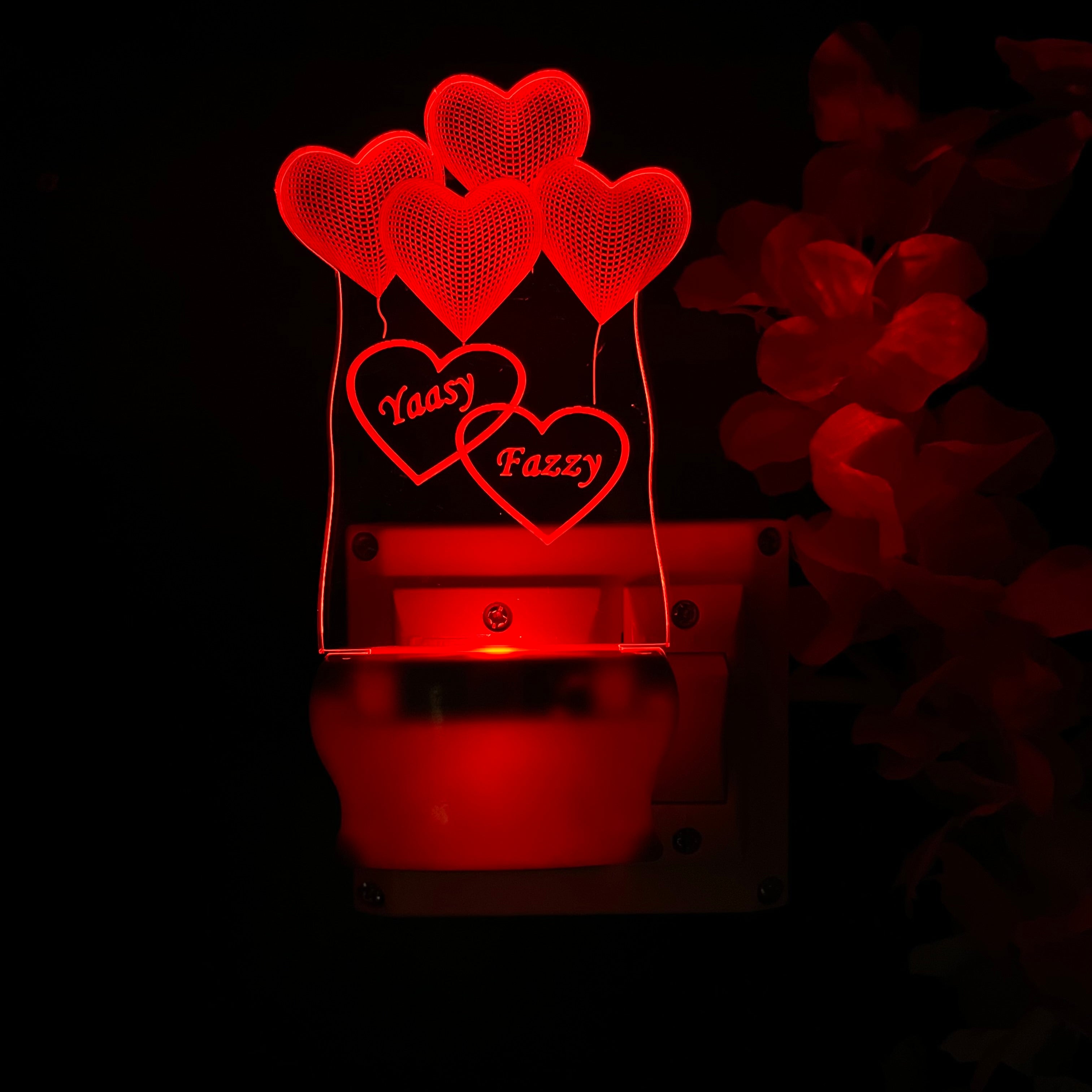 love heart Personalize 4Heart with Plug in Lamp