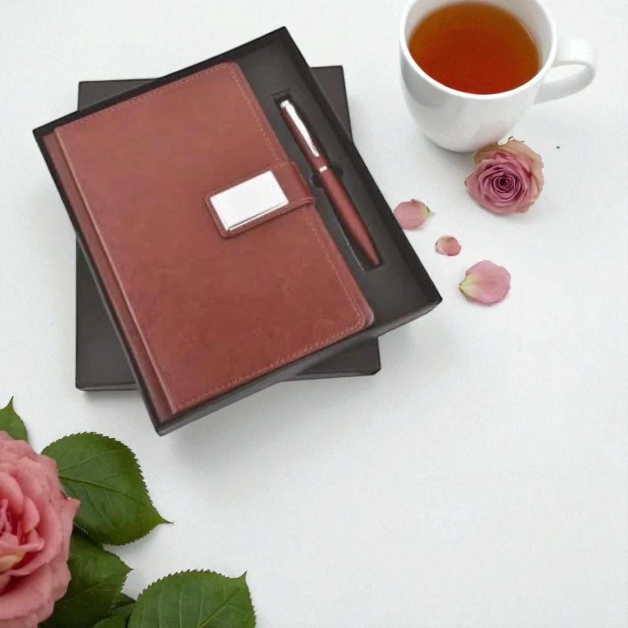 Shayona(Brown) Dairy And Pen Combo Gifts For office  Employee Corporate Gifts