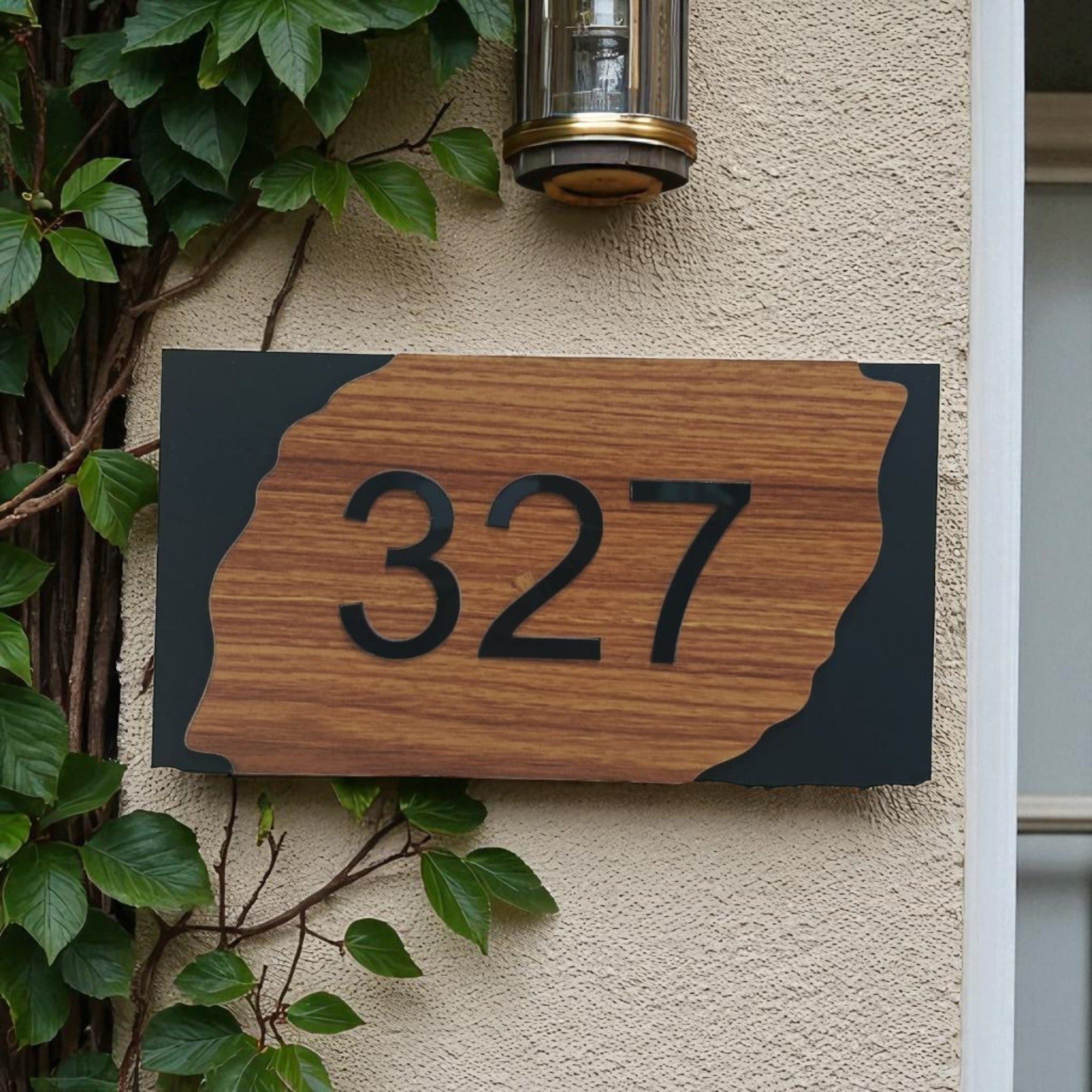 Personalized House Name Plate  | Custom Home Address & Family Name Sign | Modern Gate Plaque