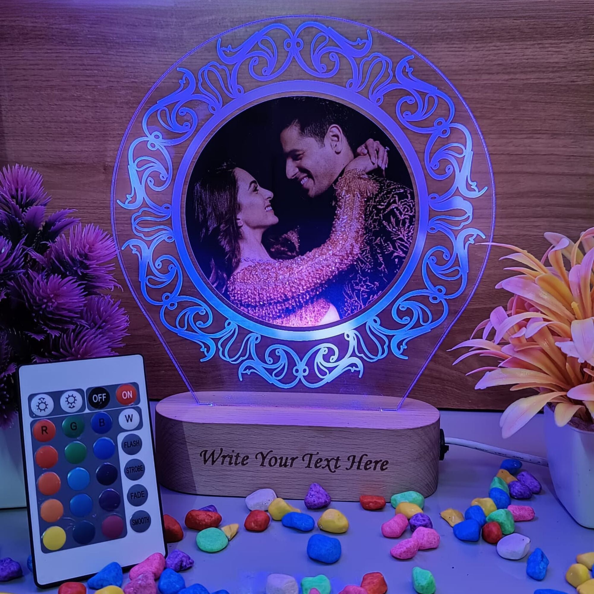 Personalized 3D Illusion Photo Lamp For Birthday Gift