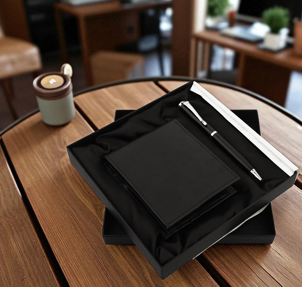 Shayona Premium gift 2-in-1 Gift Set – Leather Wallet & Elegant Pen in Luxury Box | Corporate & Personal Gift Combo