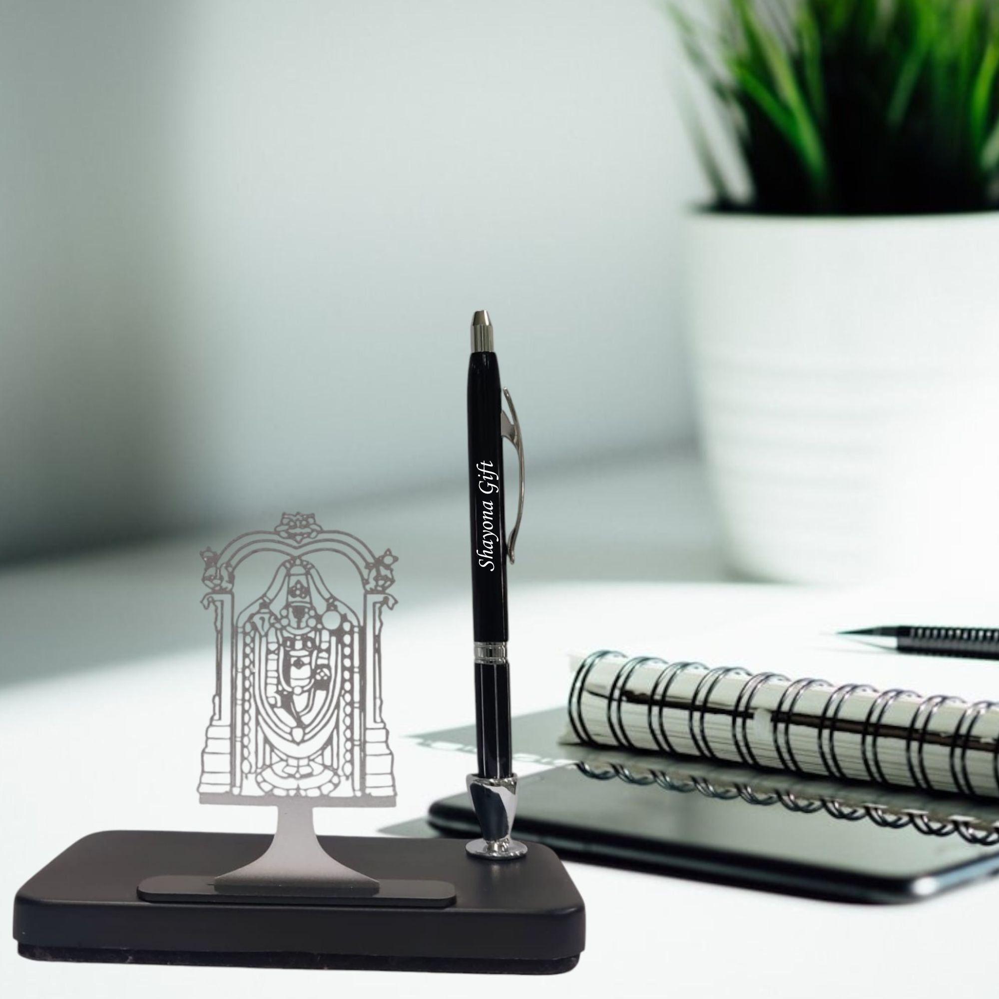 SHAYONA Personalized Doctor Pen & Keychain with Your Name Engraved Customized Gift Combo Ideal for Doctors' Day, Anniversary, Birthday, Father’s Day - Black Color