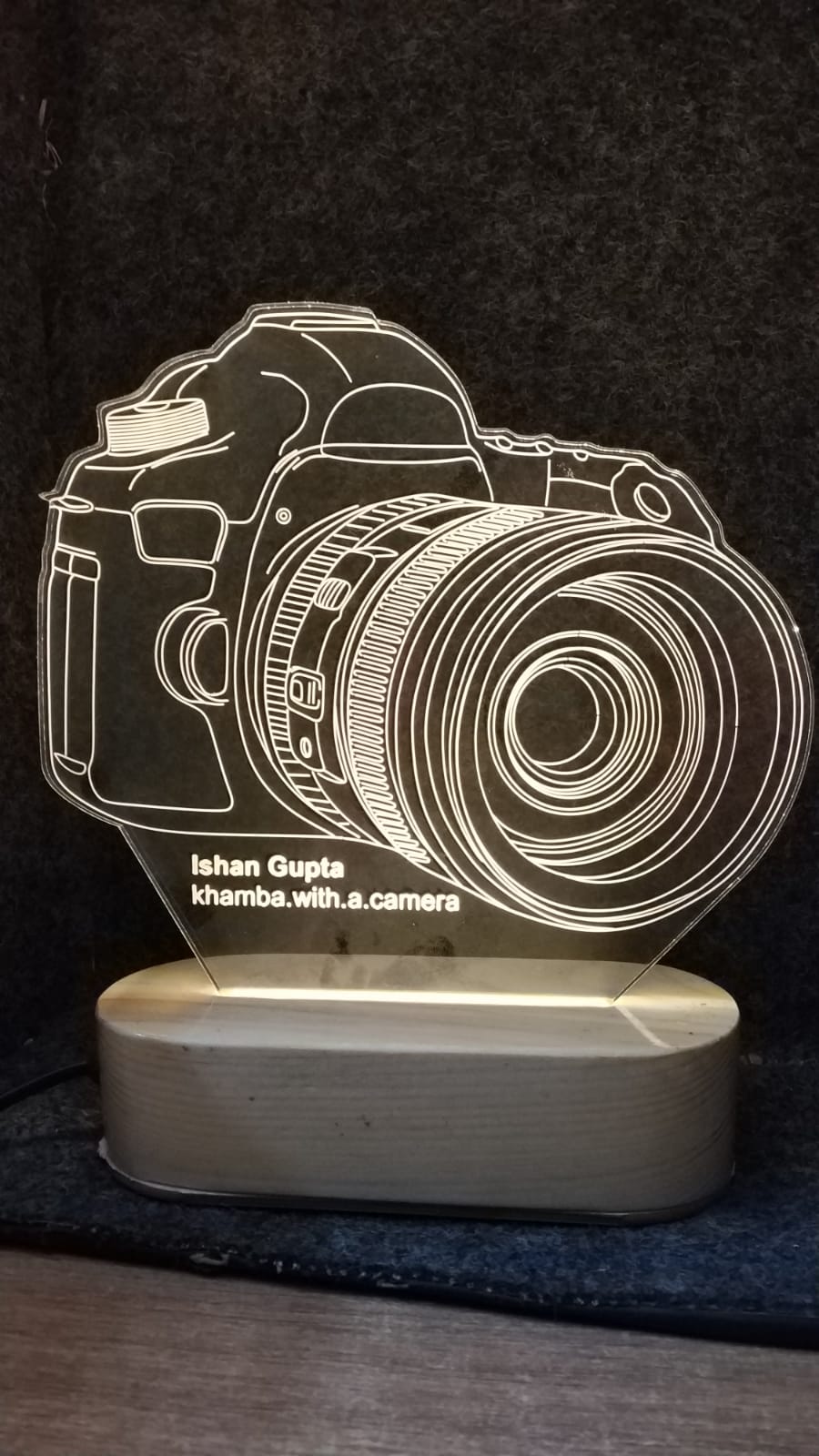 Personalized Camera desktop Lamp