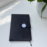 Shayona Executive Black Leather Notebook with Round Magnetic Closure | Premium Office Diary for Professionals, Journaling & Corporate Gifts