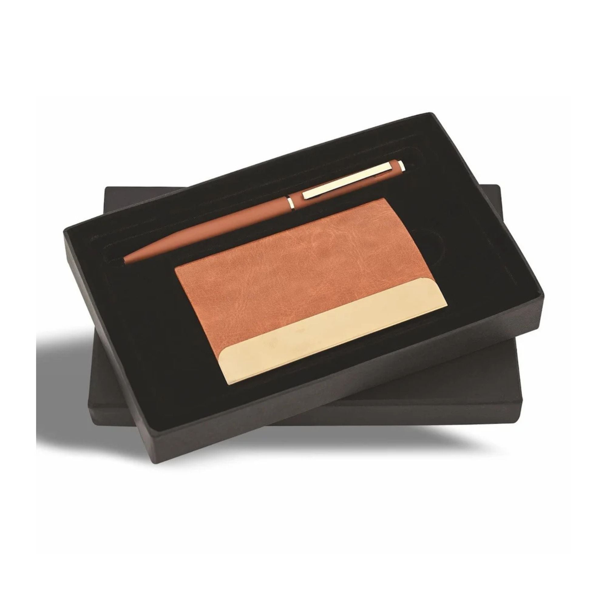 Shayona Luxury 2-in-1 Gift Set – Black Leather Wallet & Pen Combo in Premium Box | Corporate & Personal Gift