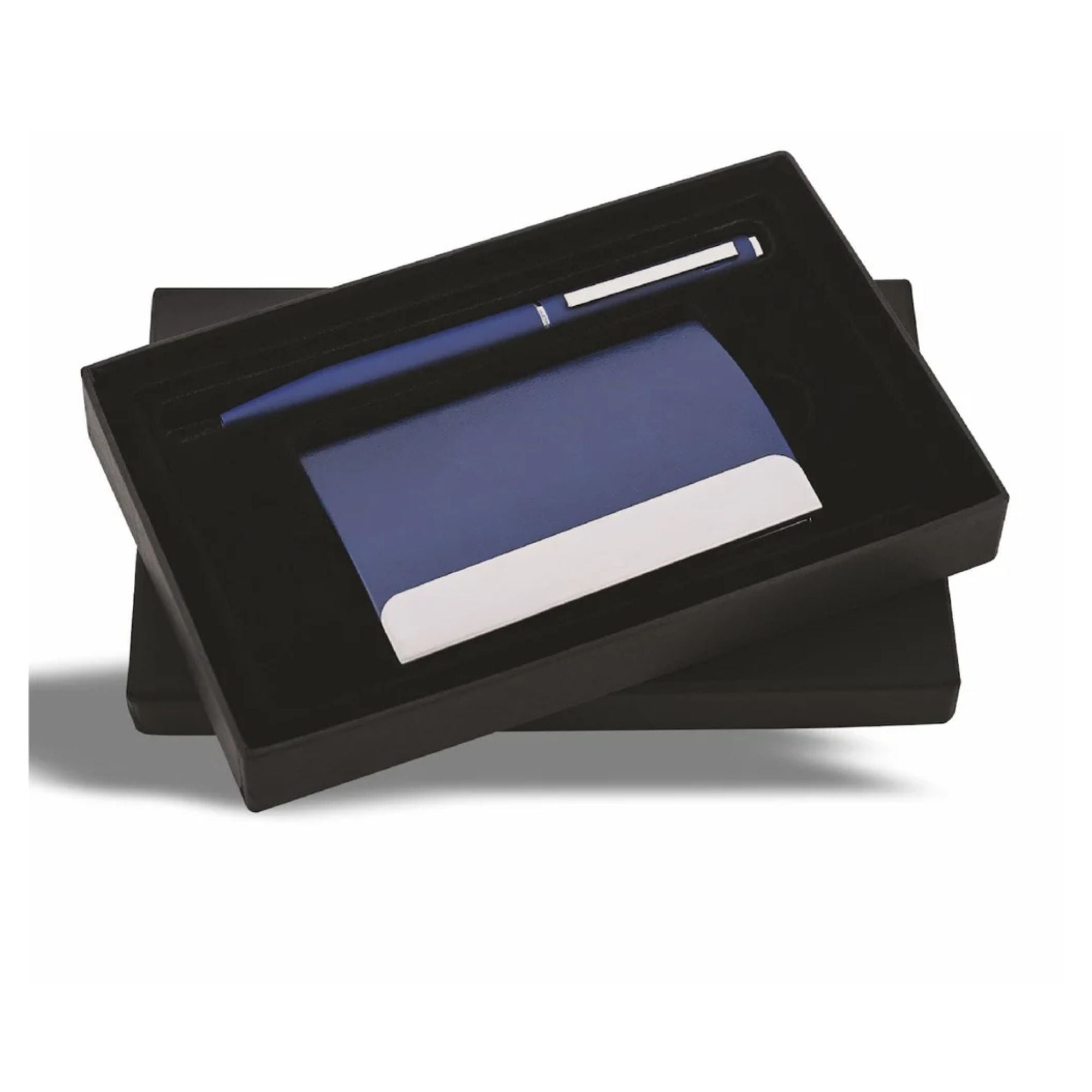 Shayona Metal  Pen Blue Cardholder Gift Set For  Employee Joining Kits