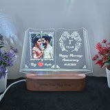 Shayona Personalized LED Table Lamp for Couples| Customized Name , photo  Night Lamp for Wedding Marriage Anniversary| Wedding Return Couple Gift for Friend, Parents, Wife, Husband
