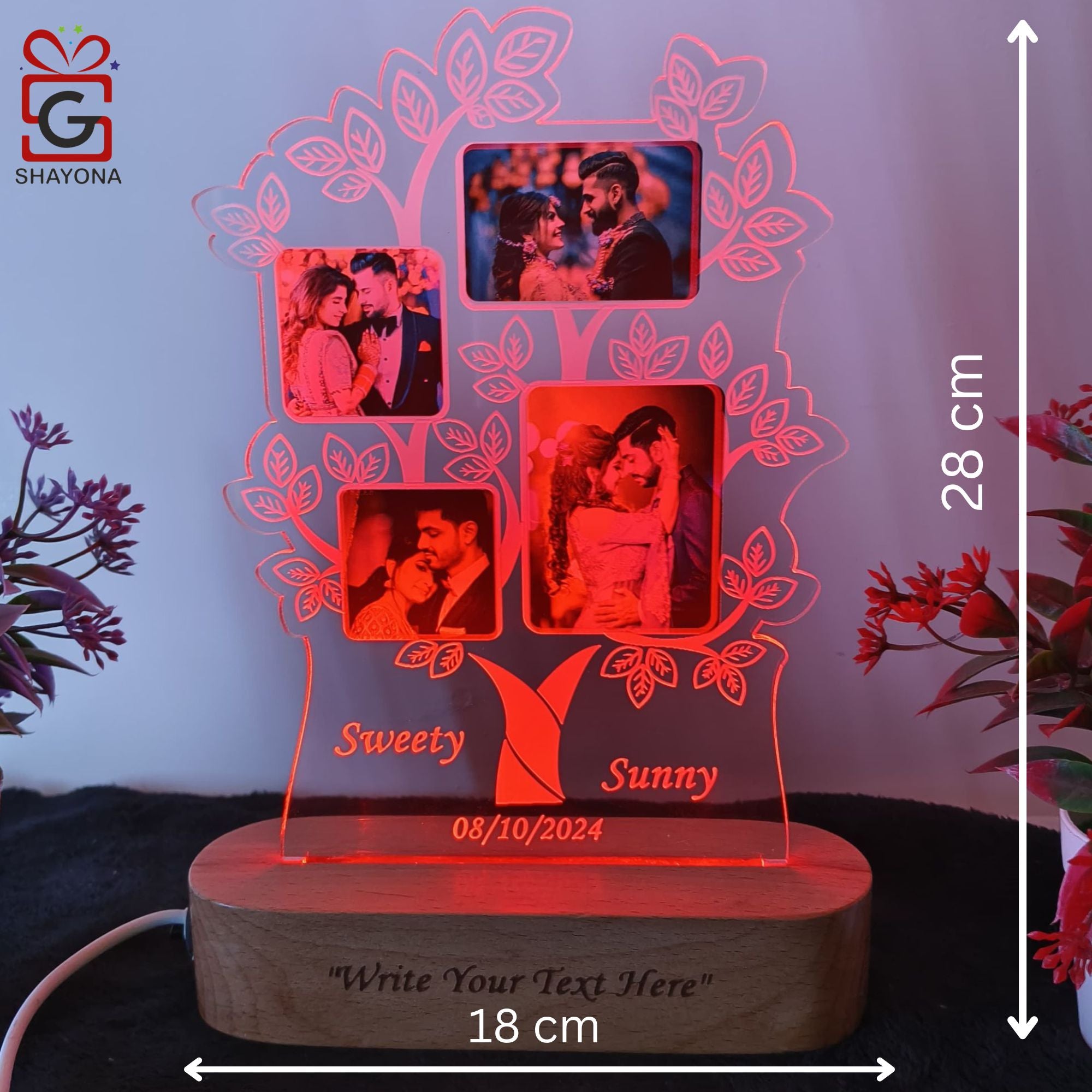 Personalized 3D illusion Family LED Lamp