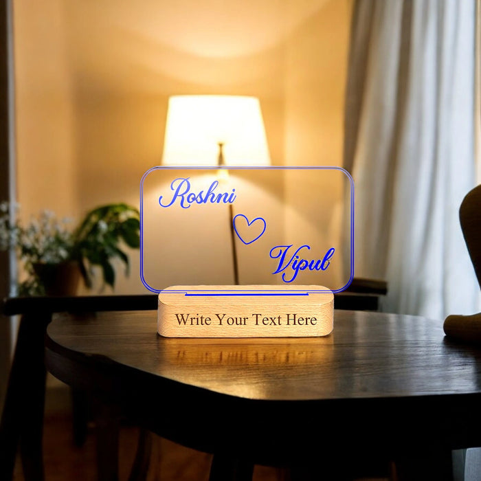 Shayona Personalized LED Acrylic Night Lamp – Custom Name Engraving