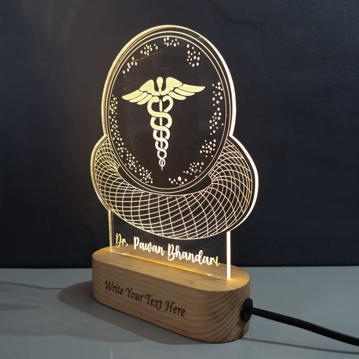 Shayona Customised Doctor Logo Led Table 3d illusion Lamp