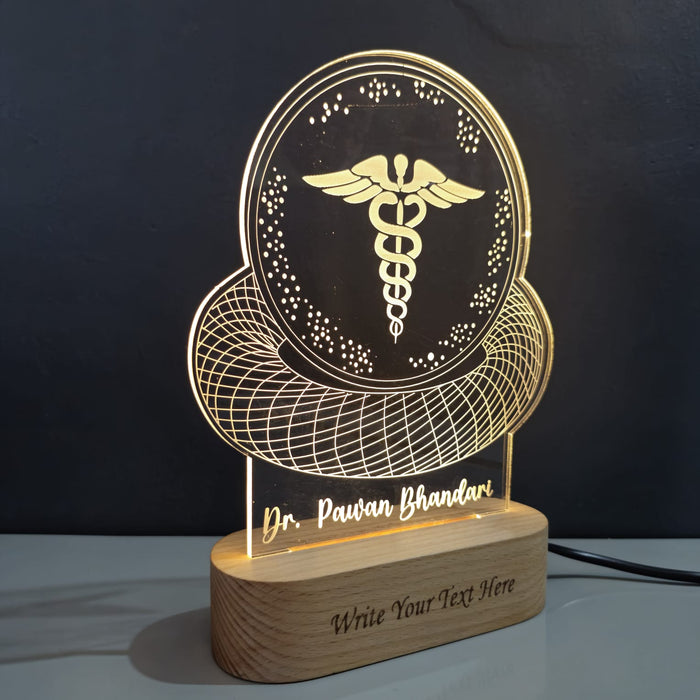 Shayona Customised Doctor Logo Led Table 3d illusion Lamp