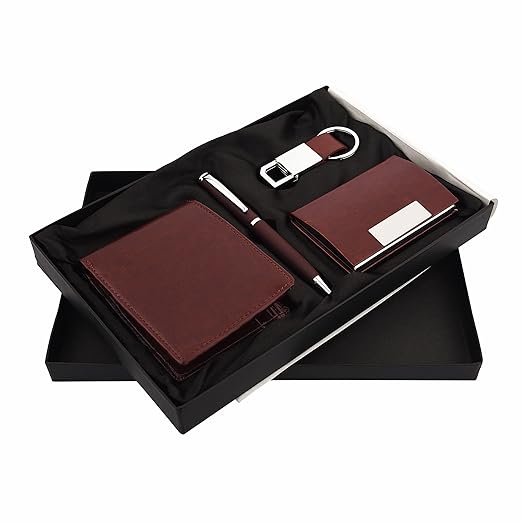 Shayona Premium 4-in-1 Executive Gift Set – Wallet , Pen, Card Holder & Keychain – Luxury Corporate Gift Hamper