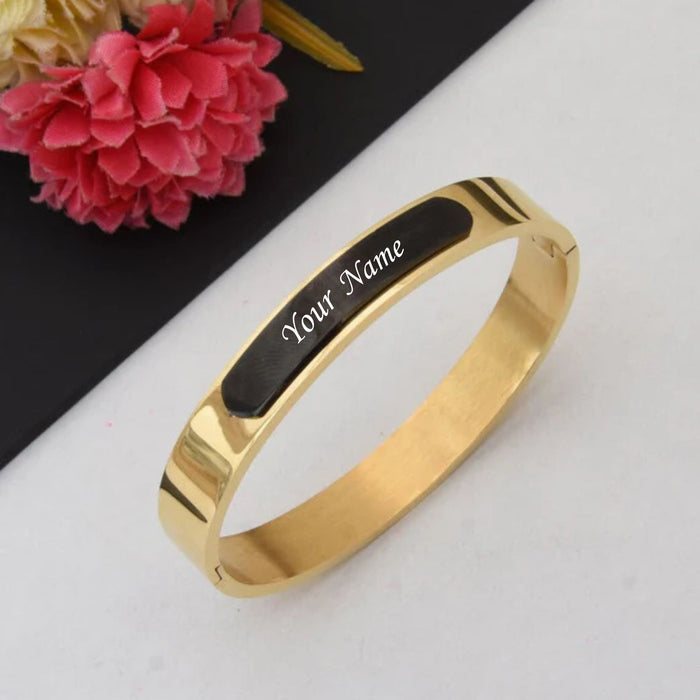 Shayona  Customized Matte Stainless  Kada  Bangle Bracelet Unisex Bracelet For Man & Women