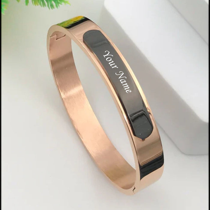 Shayona  Customized Matte Stainless  Kada  Bangle Bracelet Unisex Bracelet For Man & Women