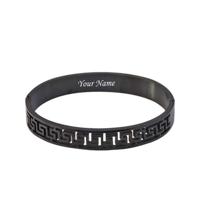 Shayona  Customized Matte black  Stainless  Kada  Bangle Bracelet Unisex Bracelet For Man & Women