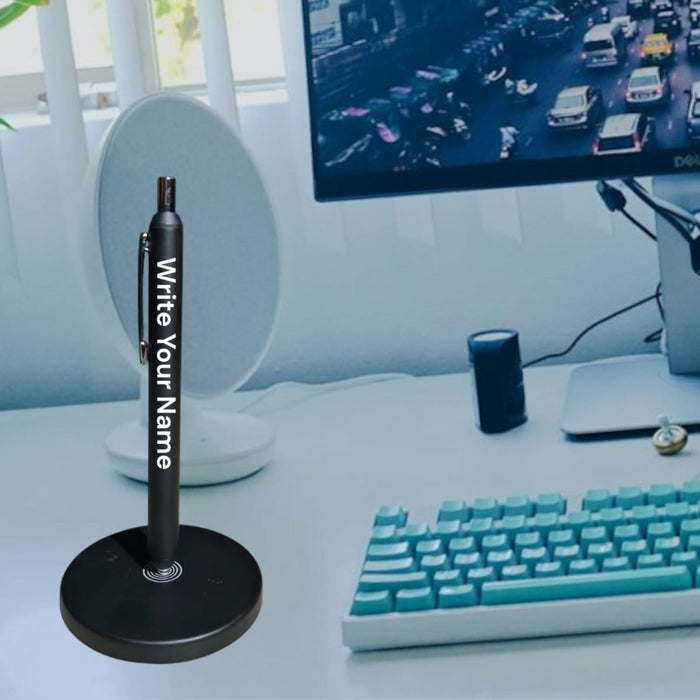 SHAYONA Personalized Pen Levitating Magnetic Pen with Stand for Office Desk Home For Customised Name Pen with Stand