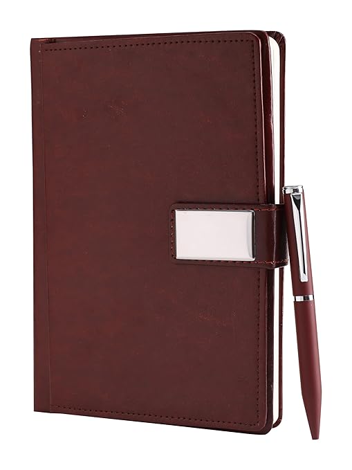 Shayona(Brown) Dairy And Pen Combo Gifts For office  Employee Corporate Gifts