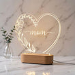 Shayona Gift Shop LED Heart Lamp for Mom – Engraved “We Love You” Acrylic Night Light with Wooden Base | Unique Mother’s Gift for Birthday, Mother’s Day