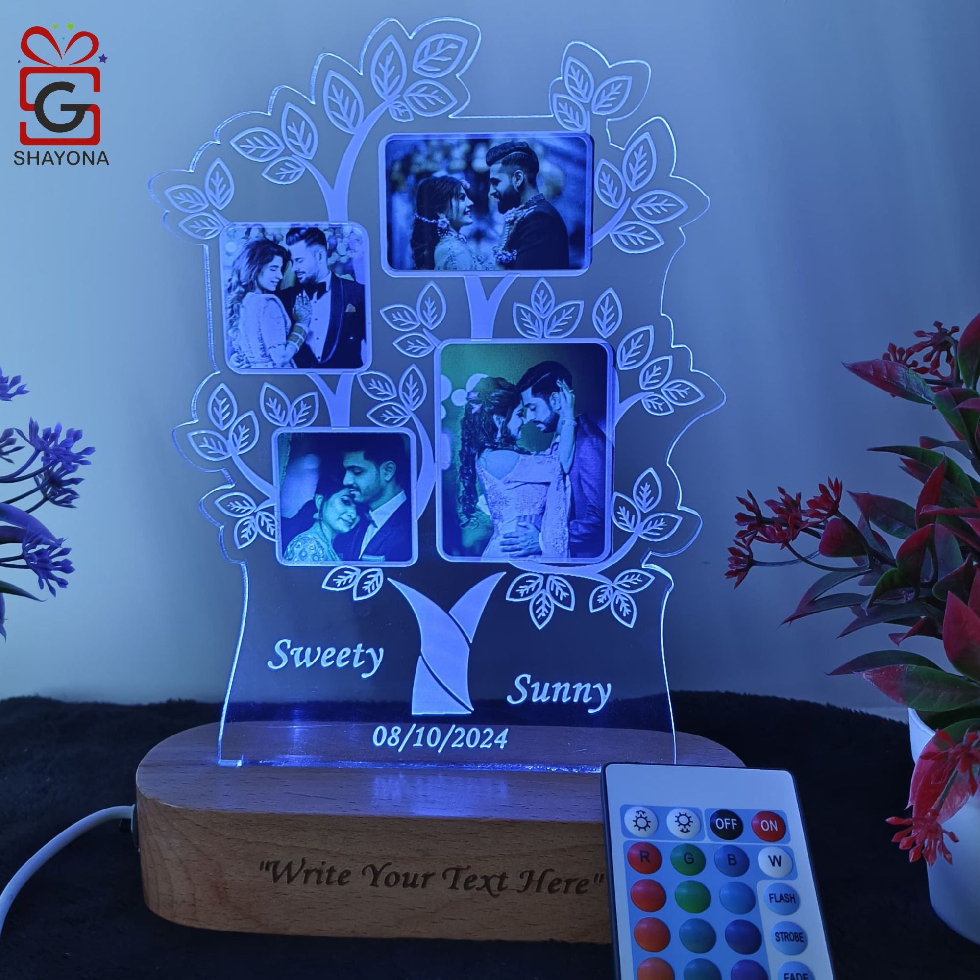 Personalized 3D illusion Family LED Lamp