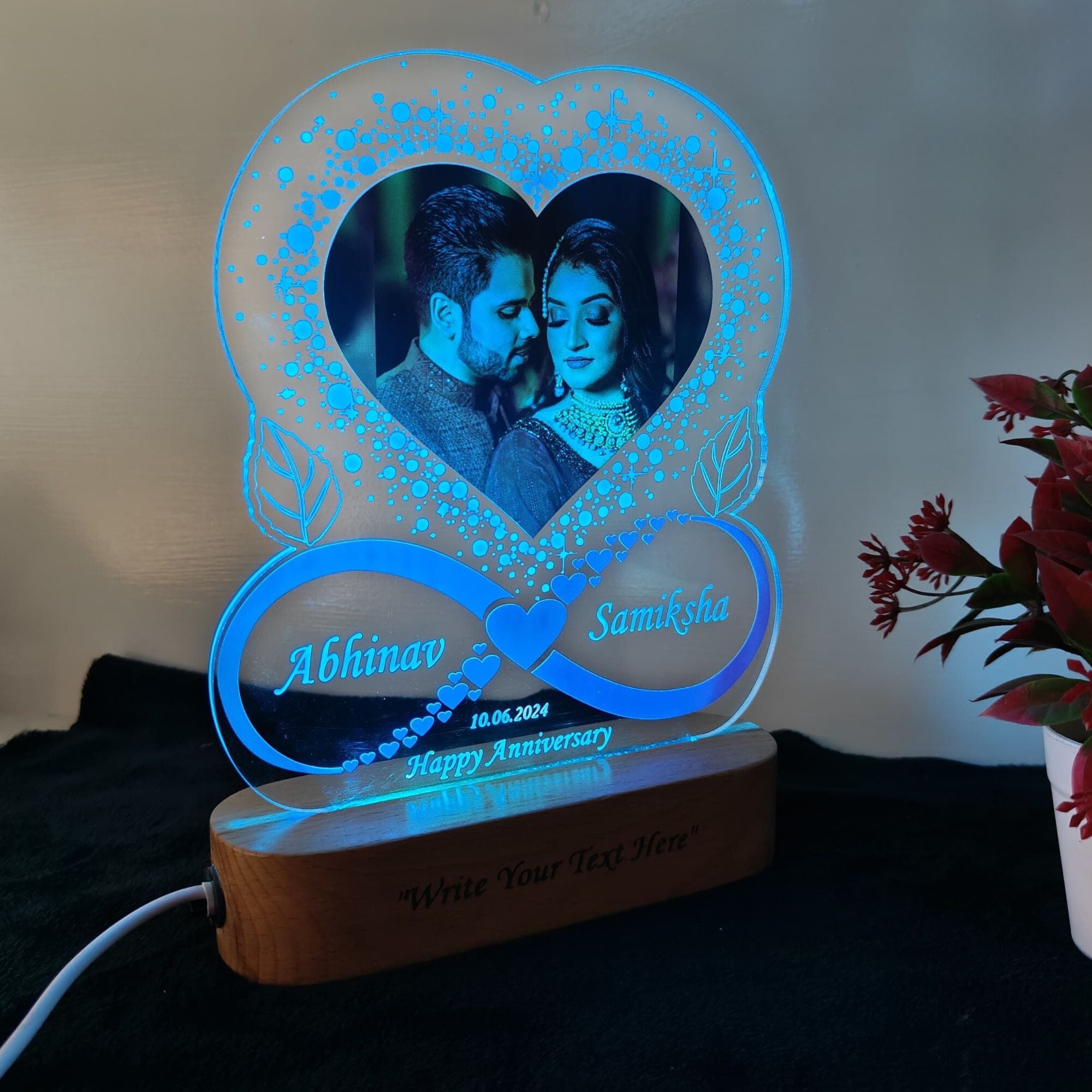 Personalized 3D illusion Photo frame LED Table Lamp