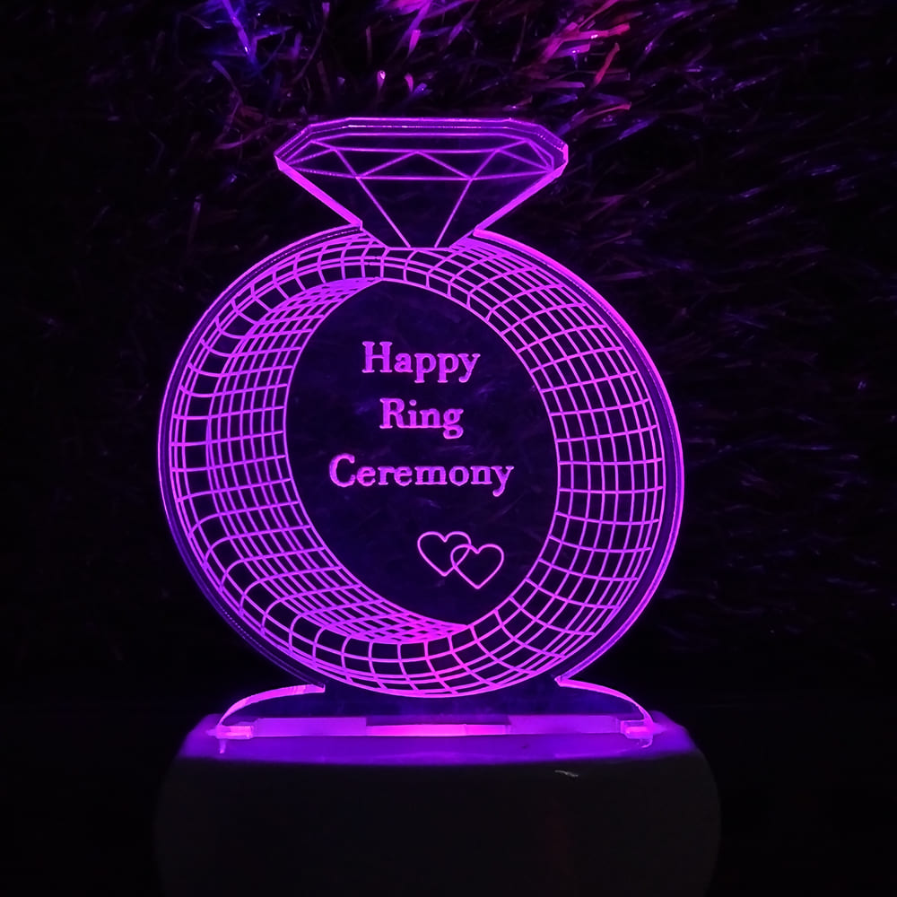 Personalize Ring Plug in Lamp