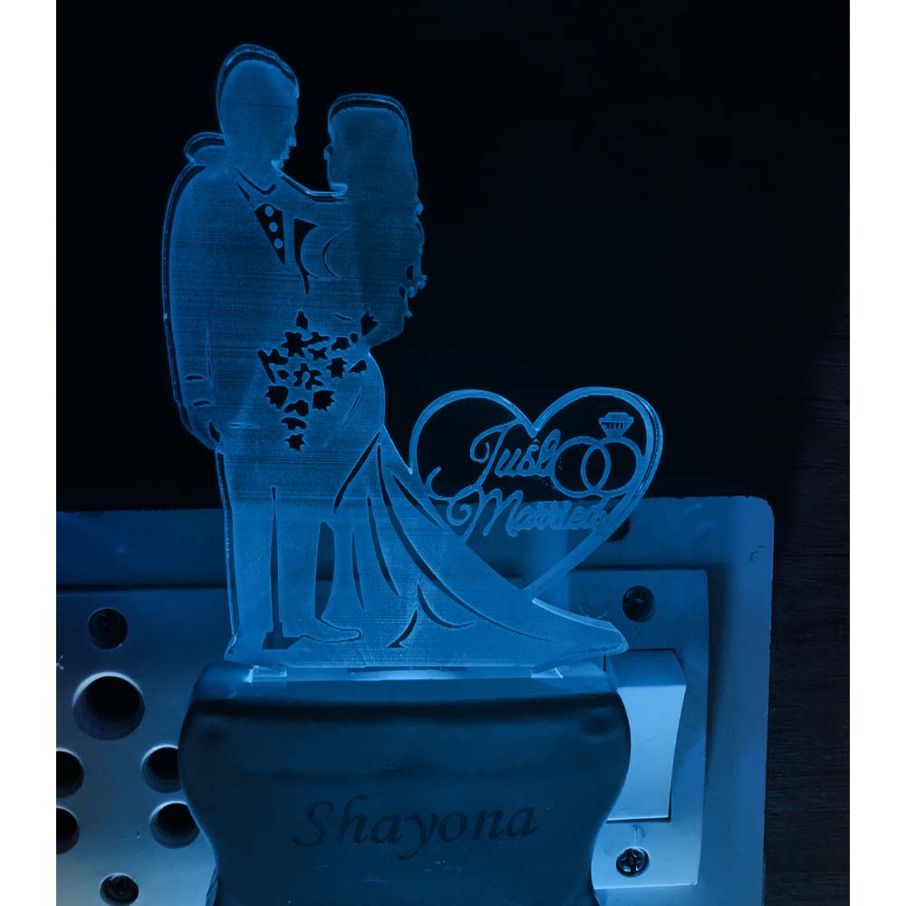 Just Married Plug In Night Lamp