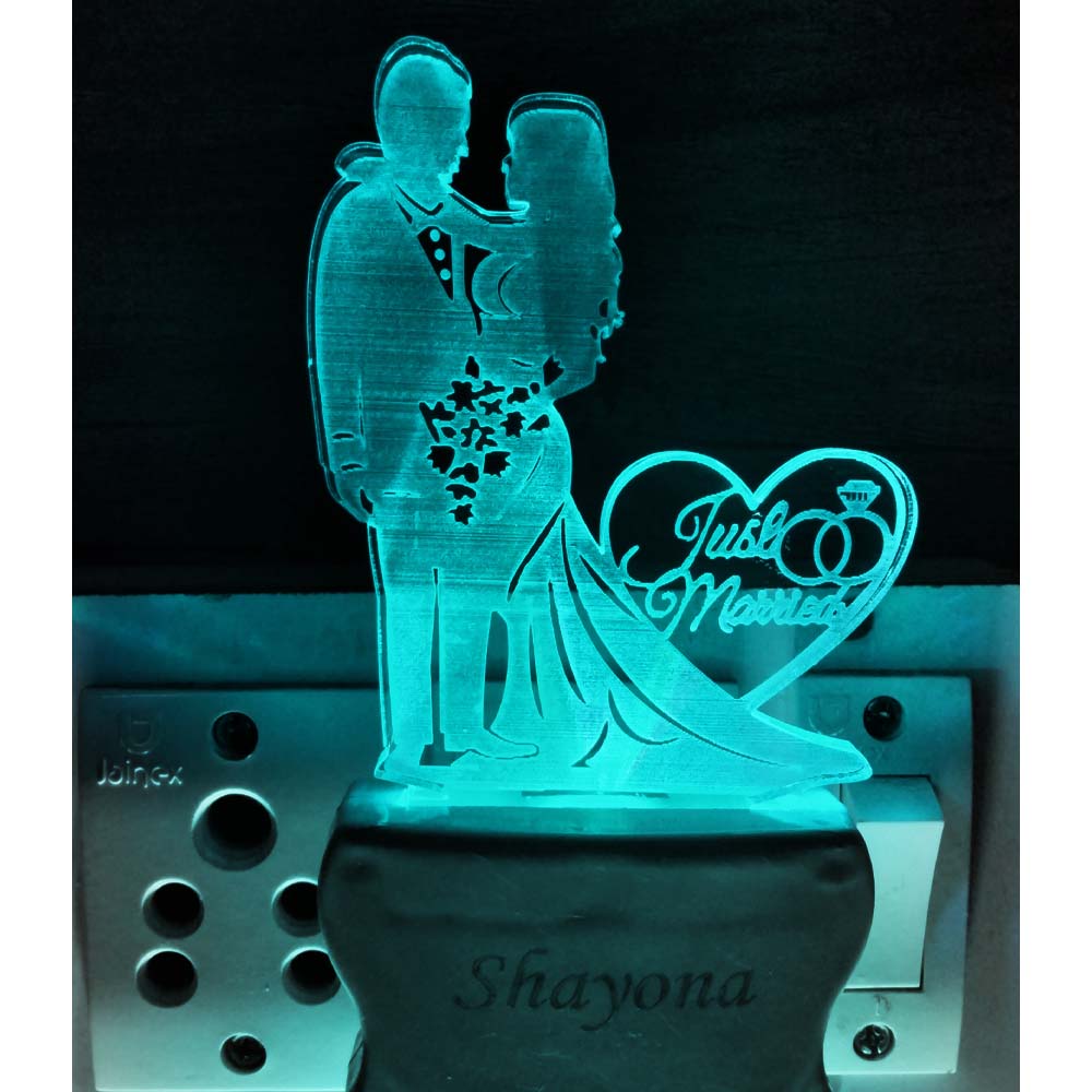 Just Married Plug In Night Lamp