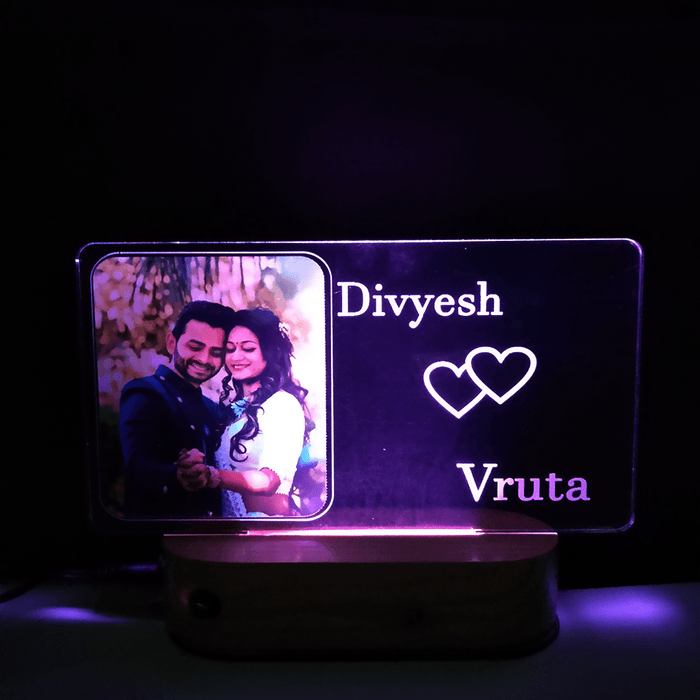 Personalized 3D Illusion LED Lamp for Anniversary 23