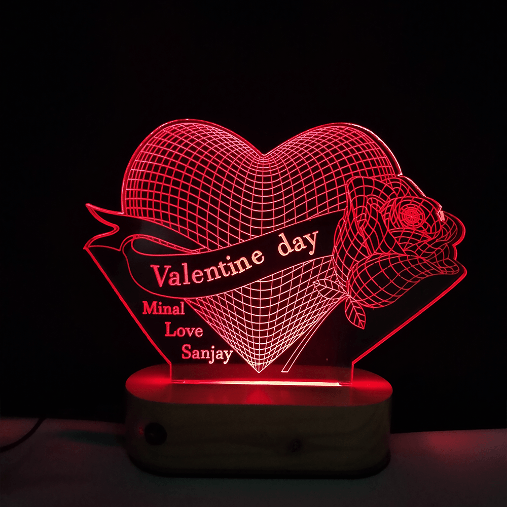 custom Heart LED Name Light