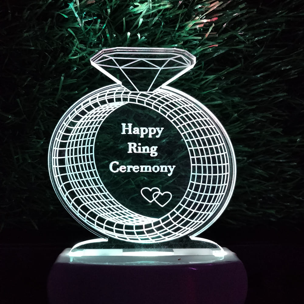 Personalize Ring Plug in Lamp