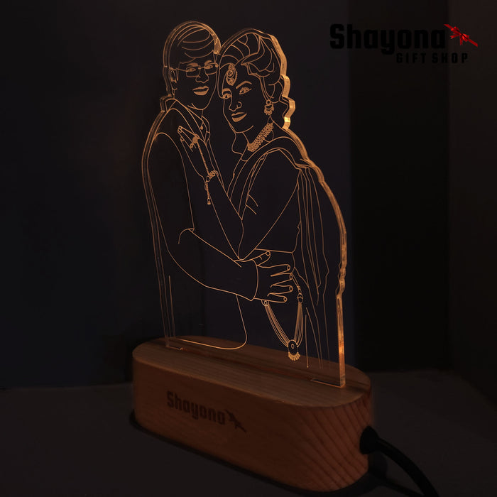 Photo Engraving Custom 3D Lamp