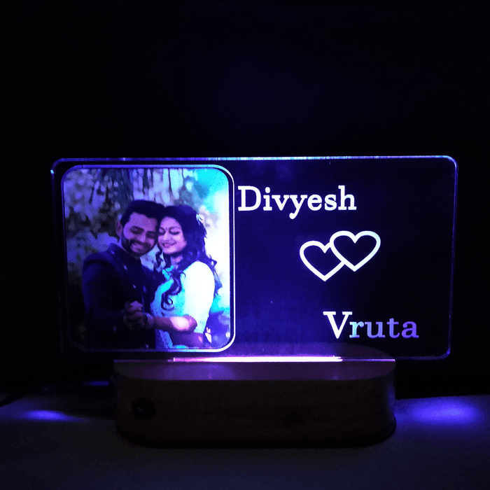 Personalized 3D Illusion LED Lamp for Anniversary 23