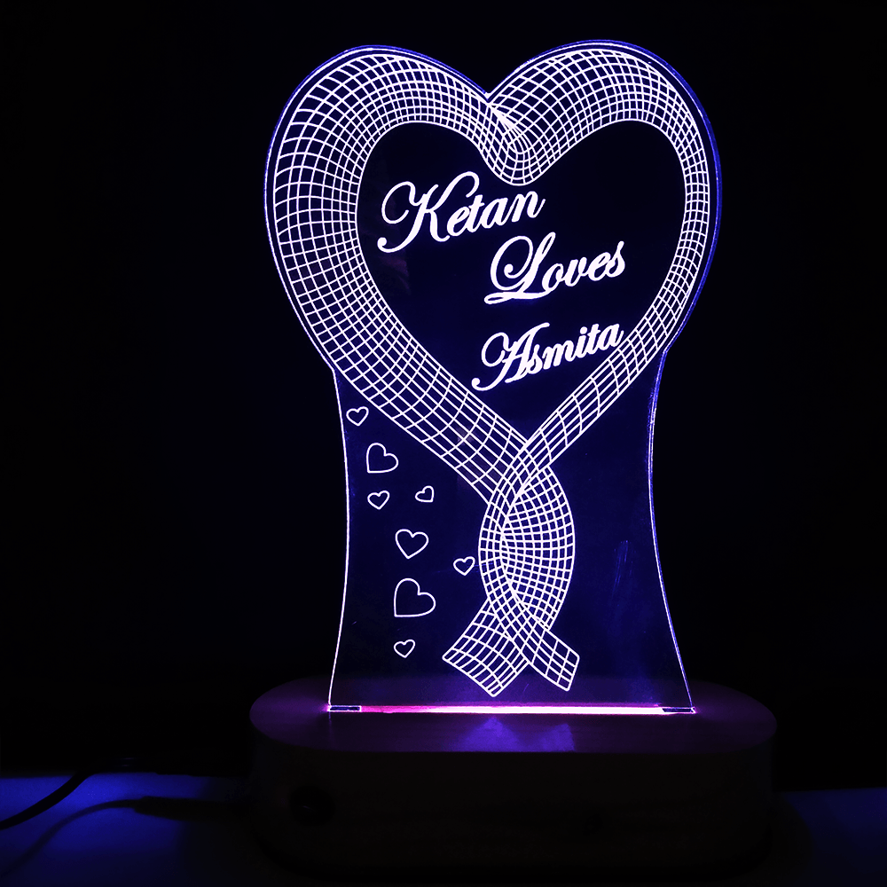 multicolor 3D Love Night Light