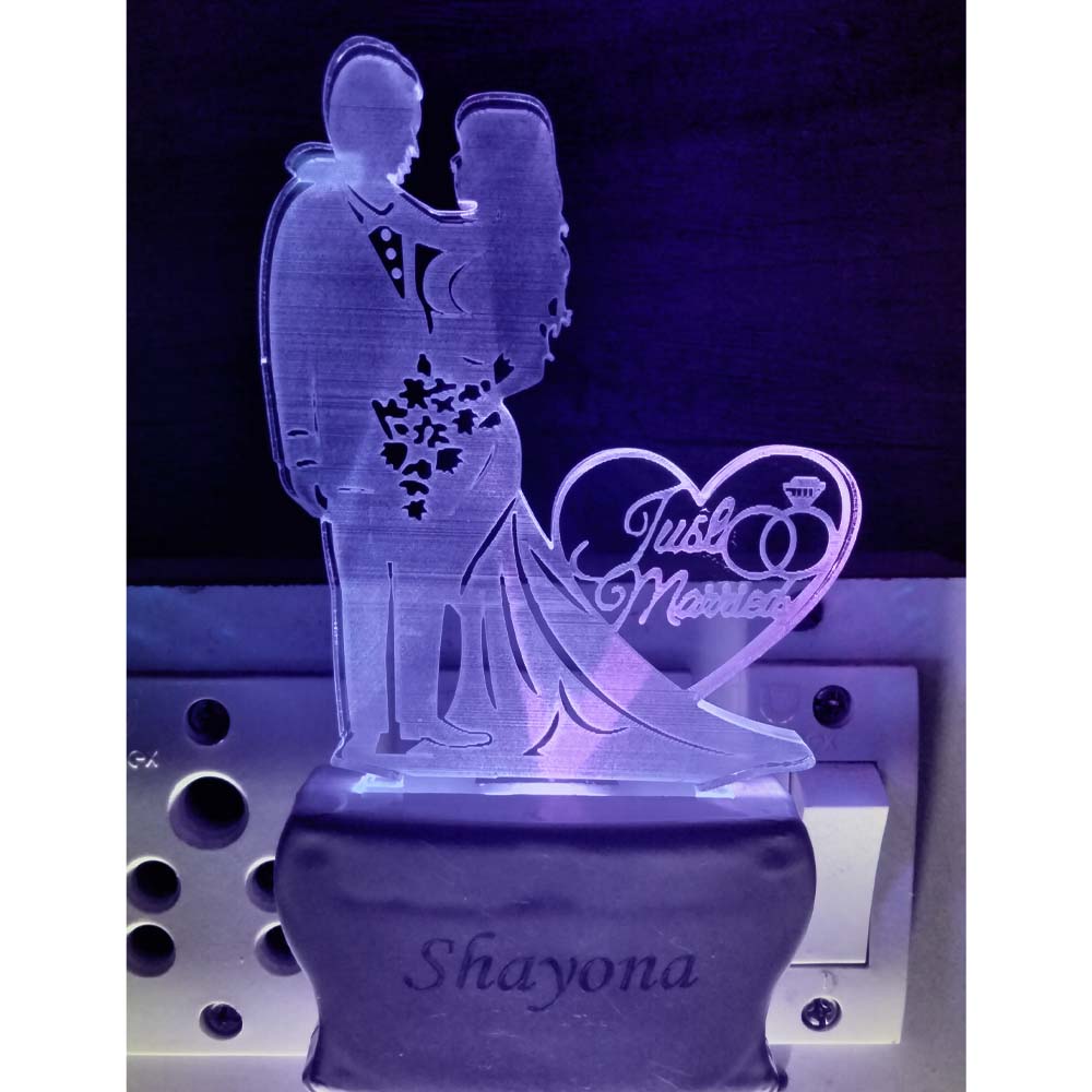 Just Married Plug In Night Lamp