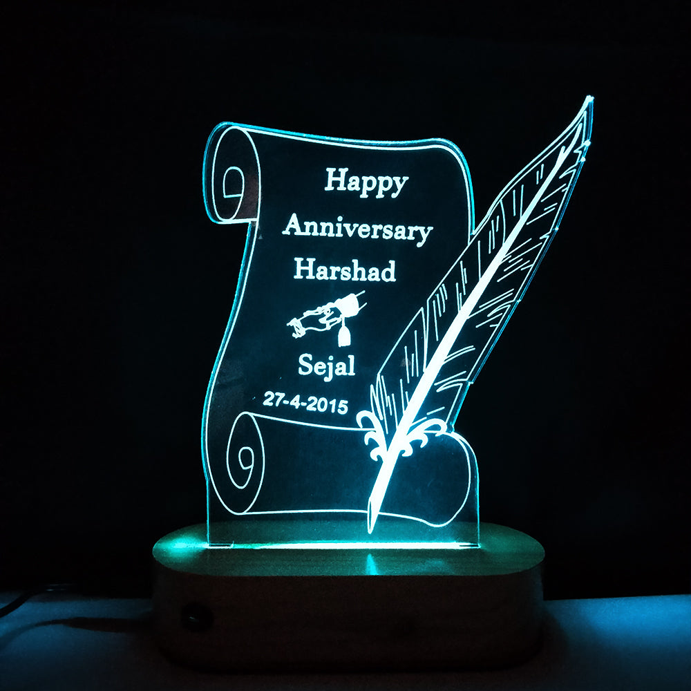 Engraved 3D Lamp Logo Sign