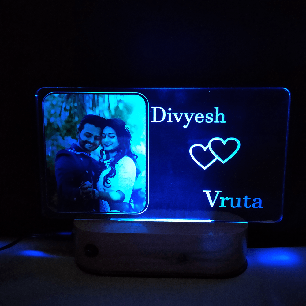 Personalized 3D Illusion LED Lamp for Anniversary 23