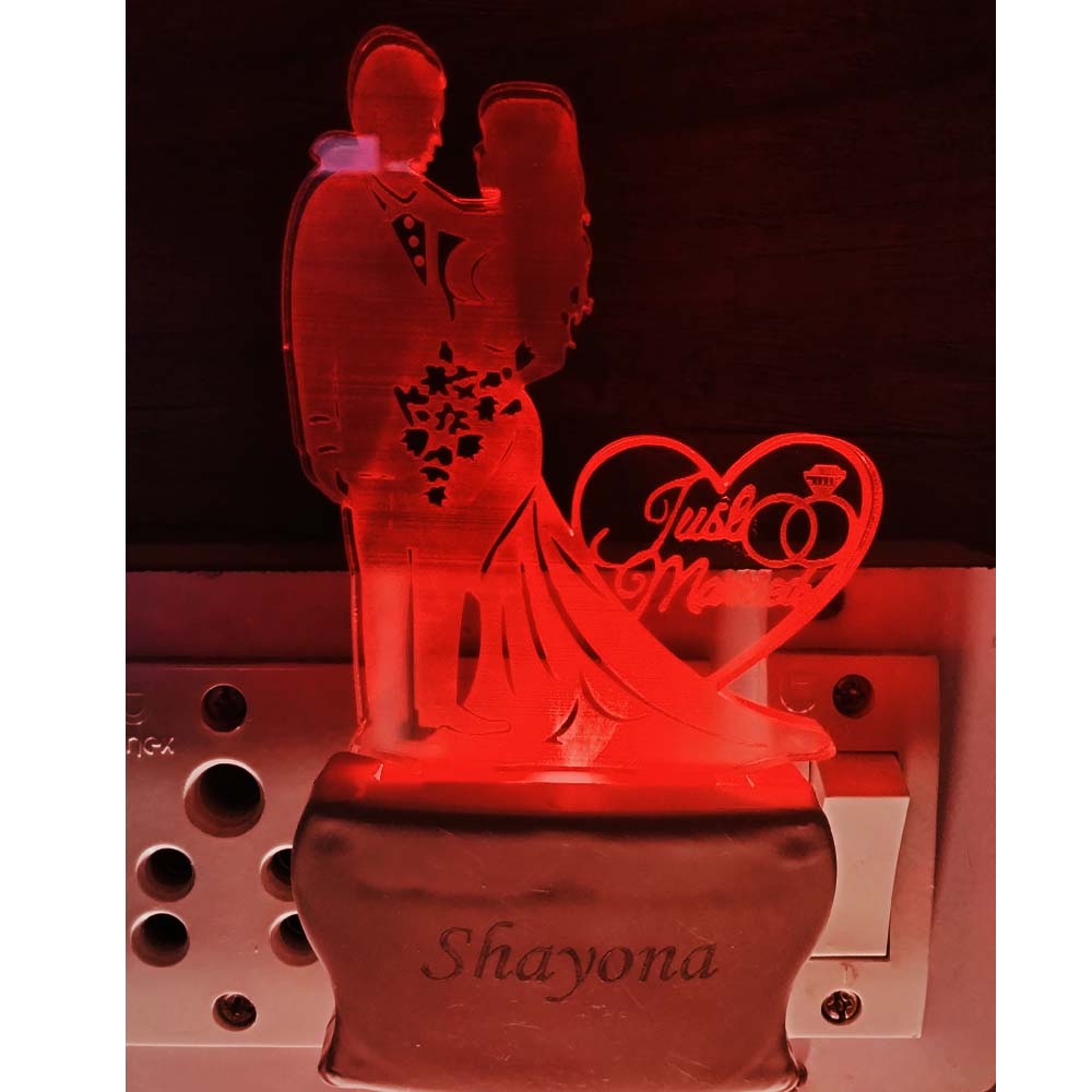 Just Married Plug In Night Lamp