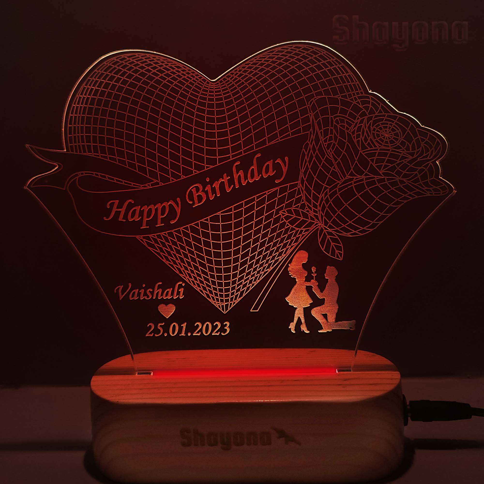 Custom Acrylic Lamp Gift 3D Illusion Night Light Lamp