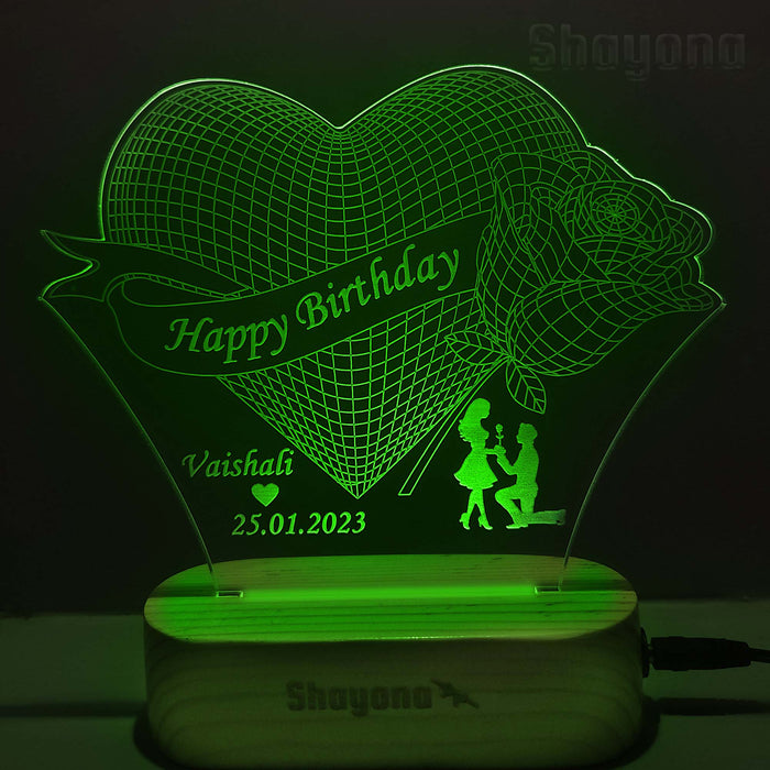 Gift For Her Engraved 3D Night Light Lamp 