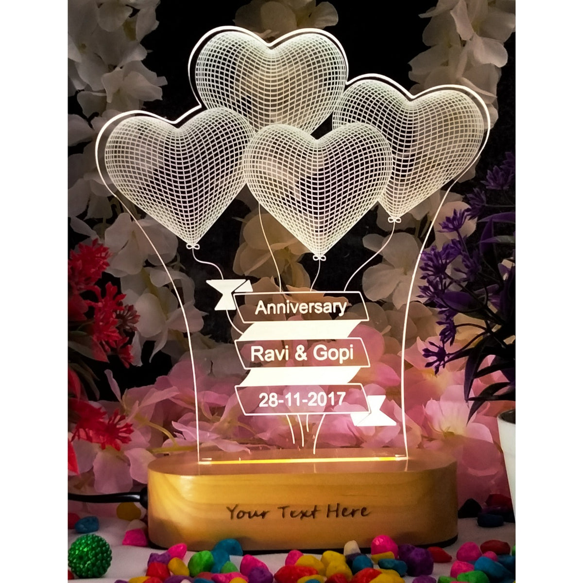 Personalized Special Heart Photo Led Acrylic Lamp With Color Changing Led  And Remote – The Decor Duniya – Personalised Anniversary Birthday gifts