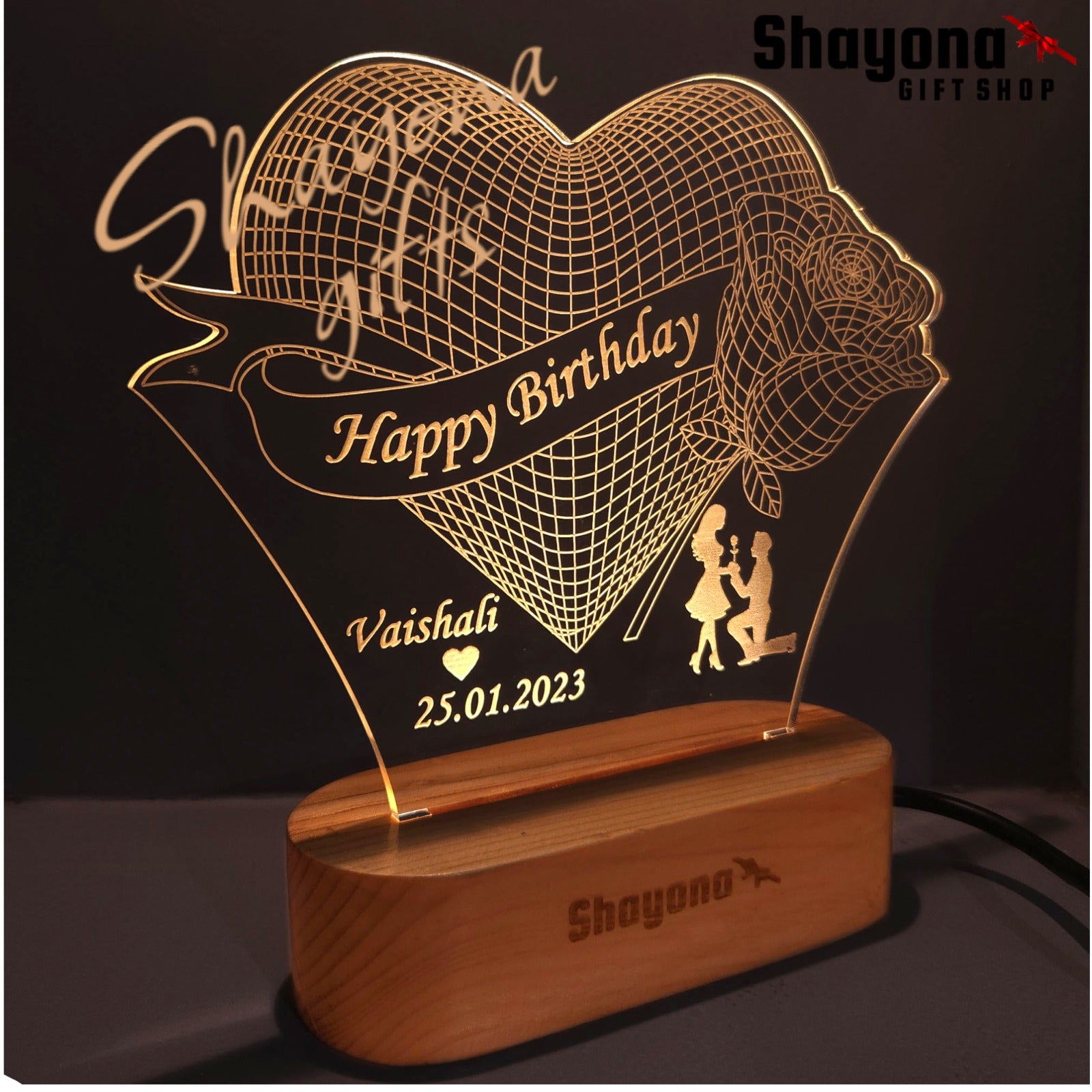 customizable 3D LED night light