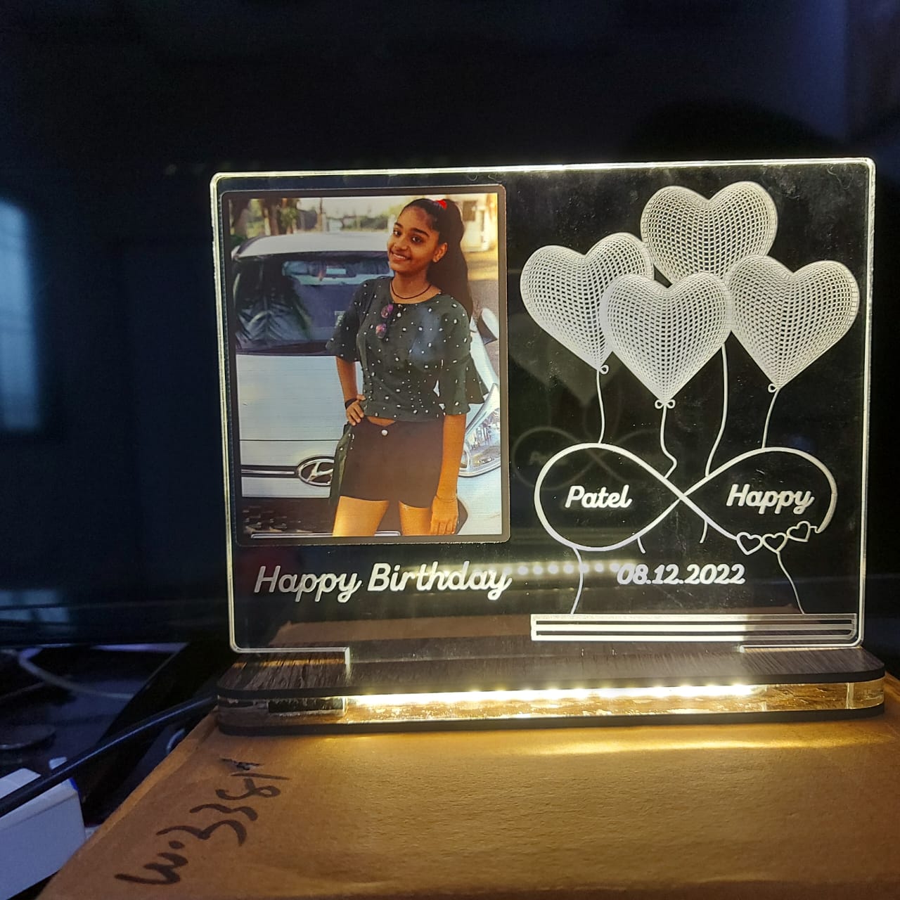 Custom Photo Plaque, Custom Portrait Plaque LED Lamp, Personalized LED Lamp, Photo Night Lamp USB, Custom Led Lamp with Photo, Birthday Gift